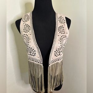 XXI Faux Suede Studded Vest Size S, Festival, Boho, Western